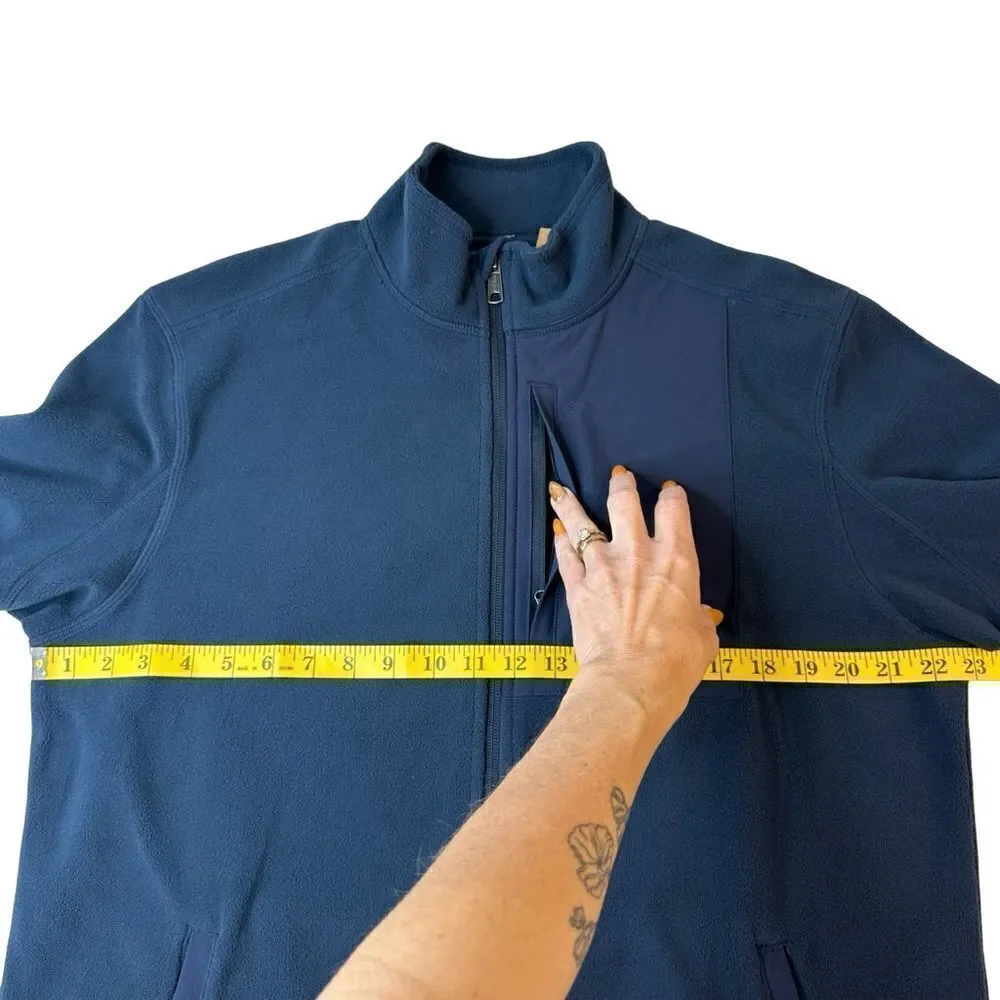 DULUTH Trading Co Checkpoint Fleece Full Zip Mock Navy Jacket Size M